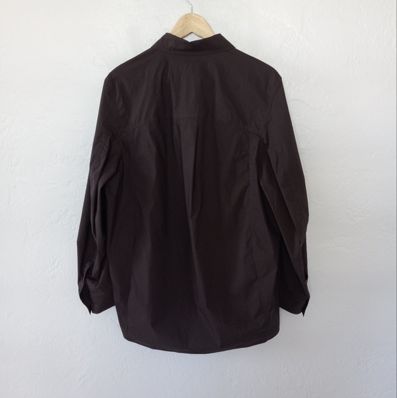 COS Chocolat Brown Oversized Poplin Button Down Shirt 12 - Picture 5 of 13
